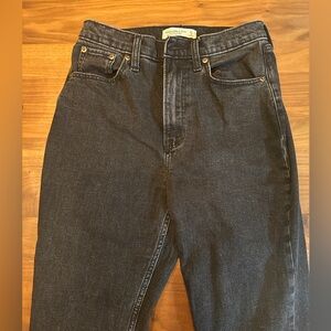 Abercrombie and Fitch Curve Love Washed Black Denim Jeans